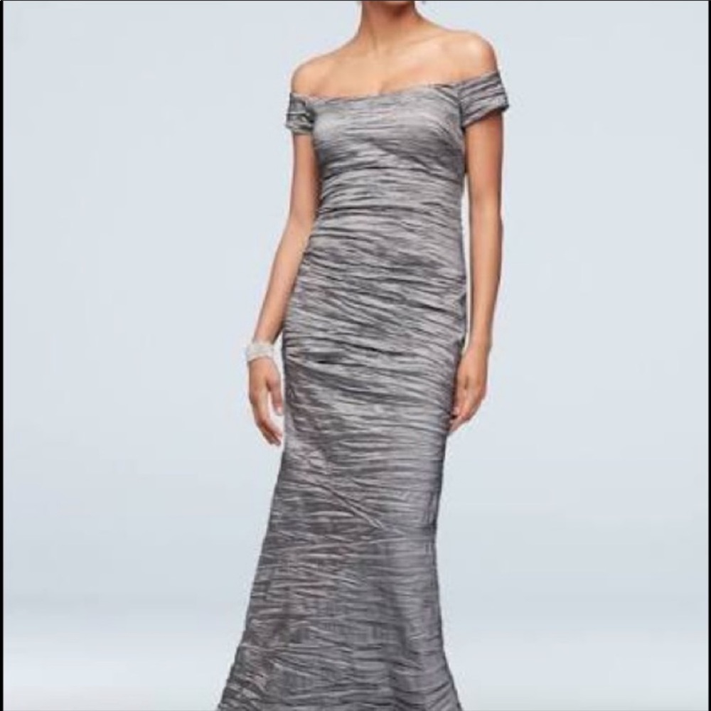 Silver mermaid evening gown/Size 14
